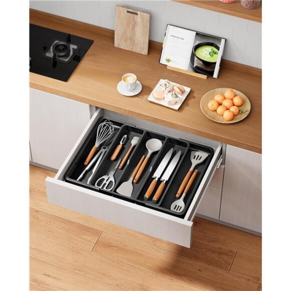 Expandable Silverware Organizer Utensil Drawer Kitchen Storage Flatware Organize - Picture 2 of 8
